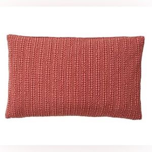 2 Pottery Barn Honeycomb 16x26” Lumbar Throw Pillow Cover Red